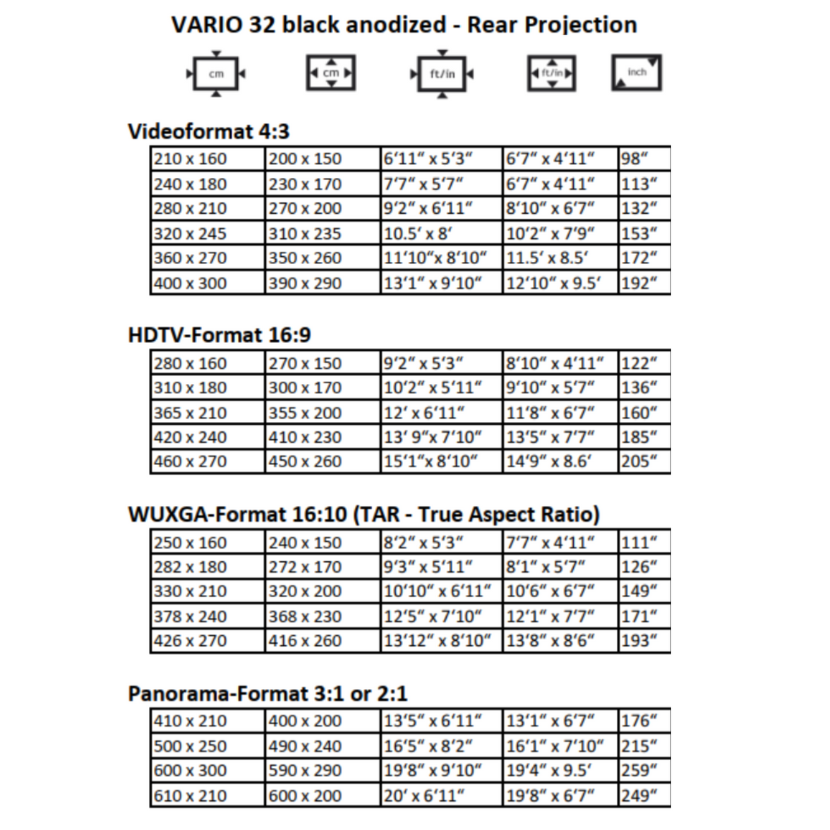 AVSTUMPFL - VARIO 32 - Мобилни екрани за проекция