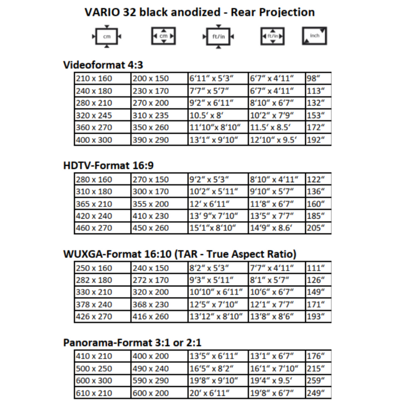 AVSTUMPFL - VARIO 32 - Мобилни екрани за проекция