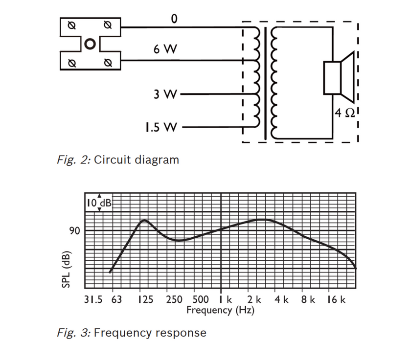 Bosch  - PSP-D00095 Ceiling loudspeaker, 6W, screw mount