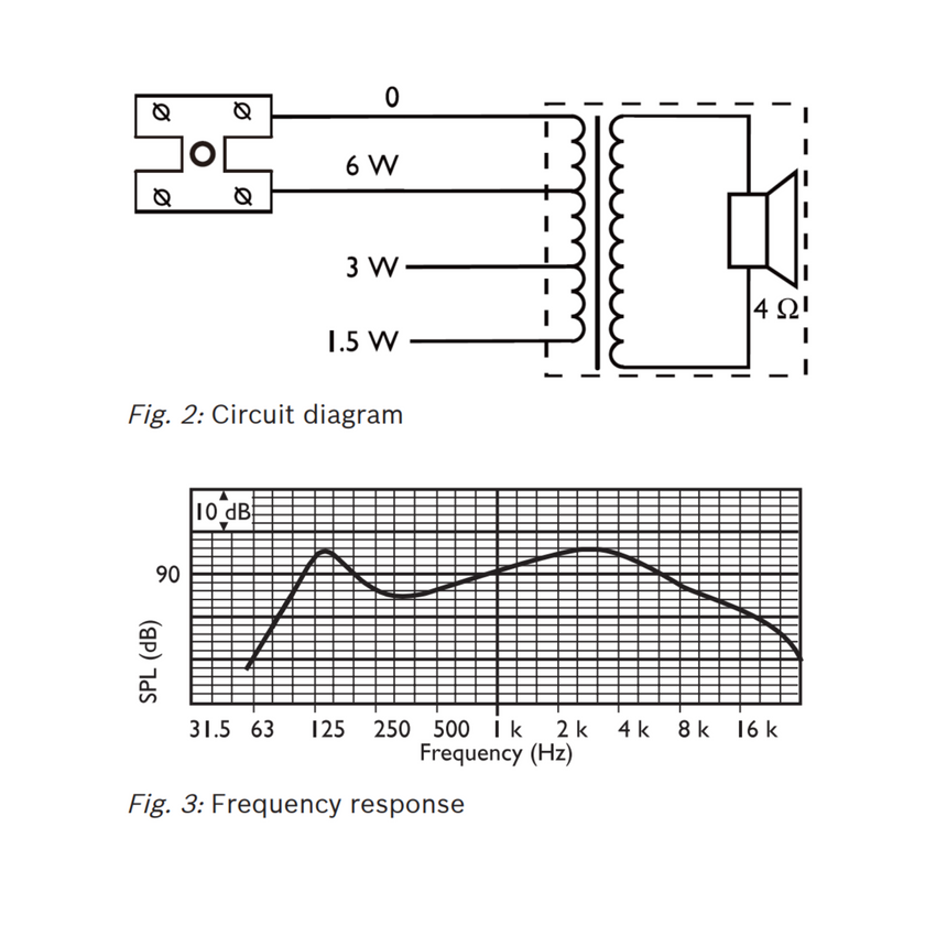 Bosch  - PSP-D00095 Ceiling loudspeaker, 6W, screw mount