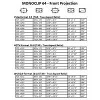 AVSTUMPFL - MONOCLIP 64 - Мобилни екрани за проекция