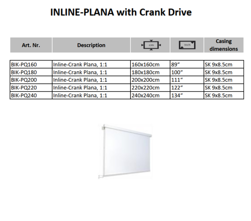 AVSTUMPFL - INLINE-PLANA – Моторизиран Рол-Ъп Проекционен Екран