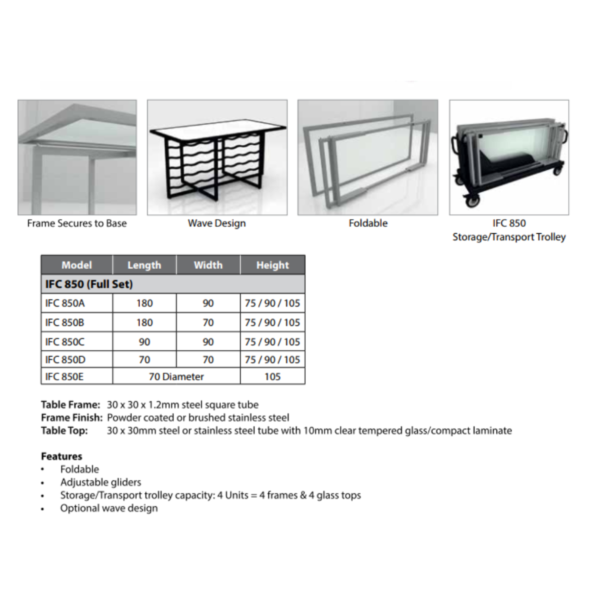 CUBO Коктейлна Маса – IFBU 850