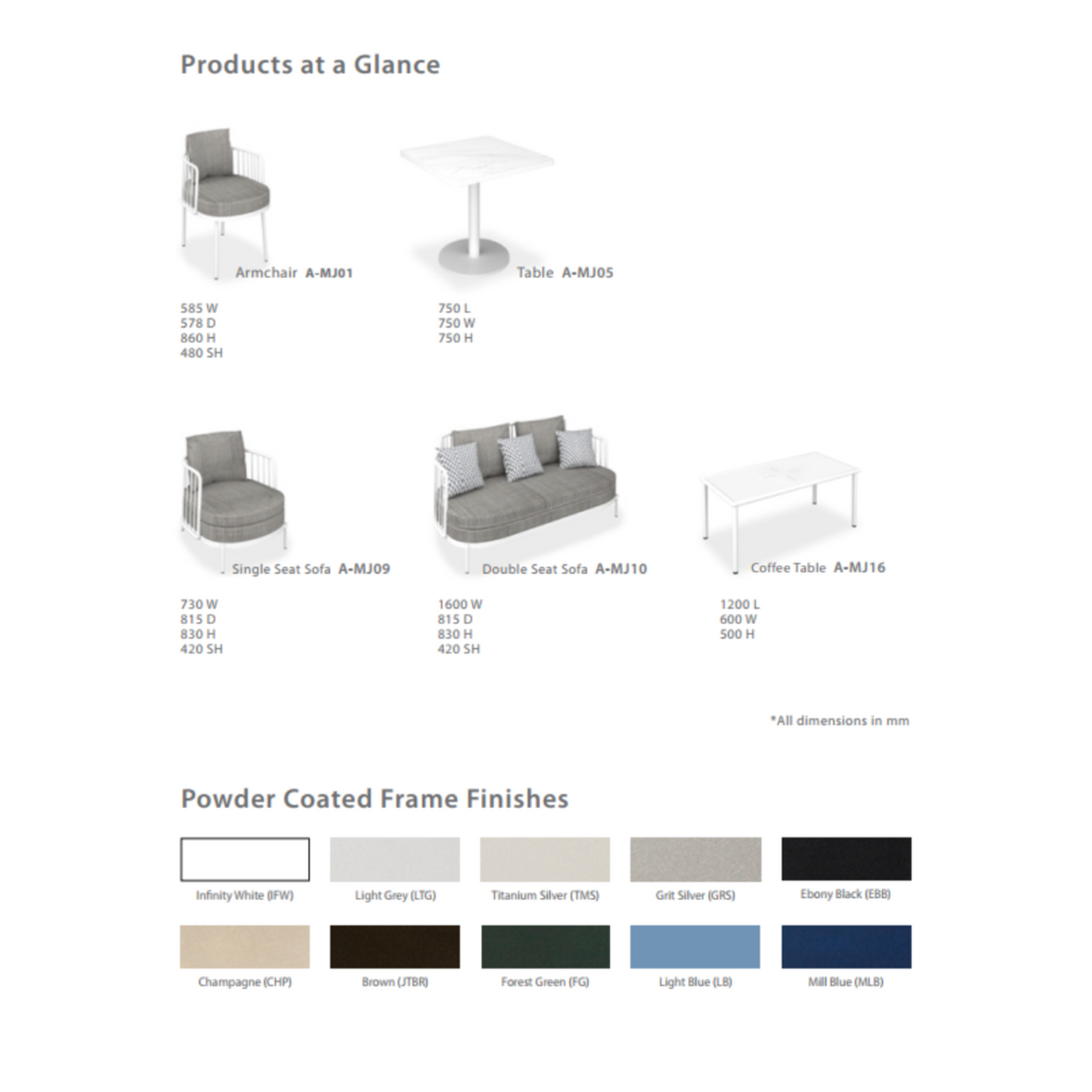 Външни Мебели - Колекция MAJORCA