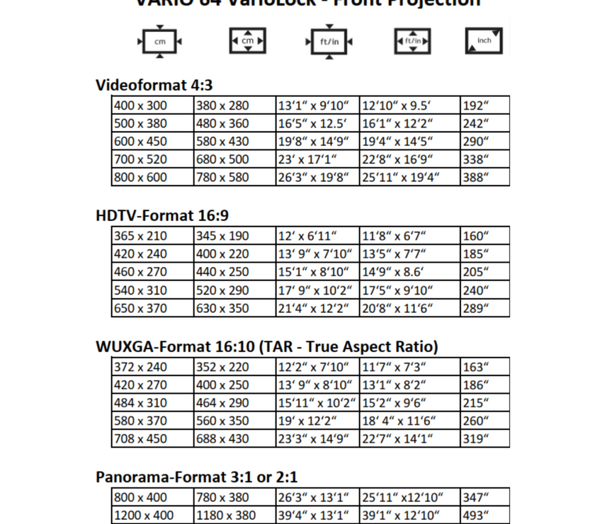 AVSTUMPFL - VARIO 64 - Mobile Projection Screens