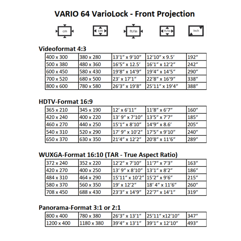 AVSTUMPFL - VARIO 64 - Mobile Projection Screens