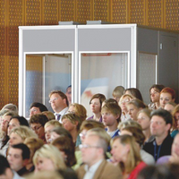 Silent 9600 Interpreter booth, ISO 4043 including ventilation and LED lighting