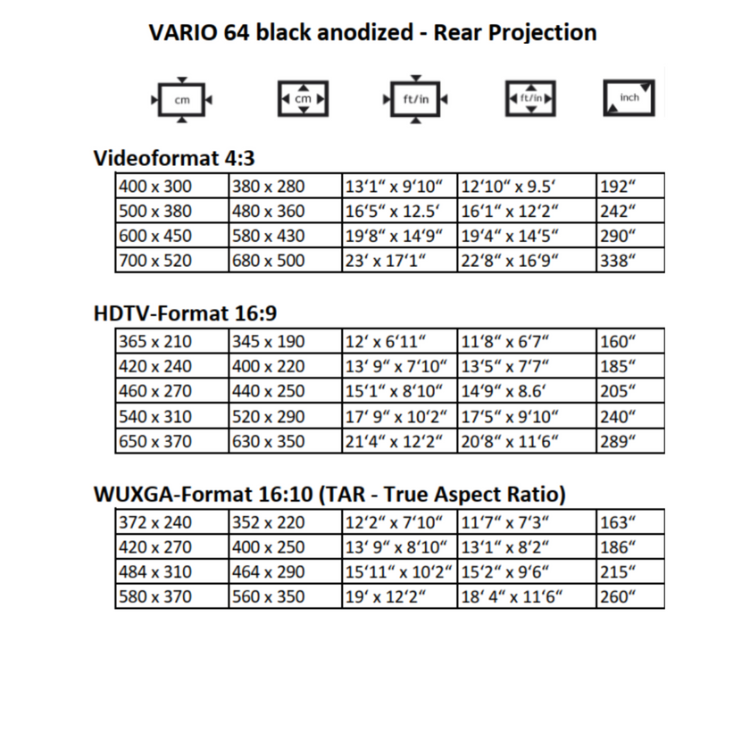 AVSTUMPFL - VARIO 64 - Mobile Projection Screens