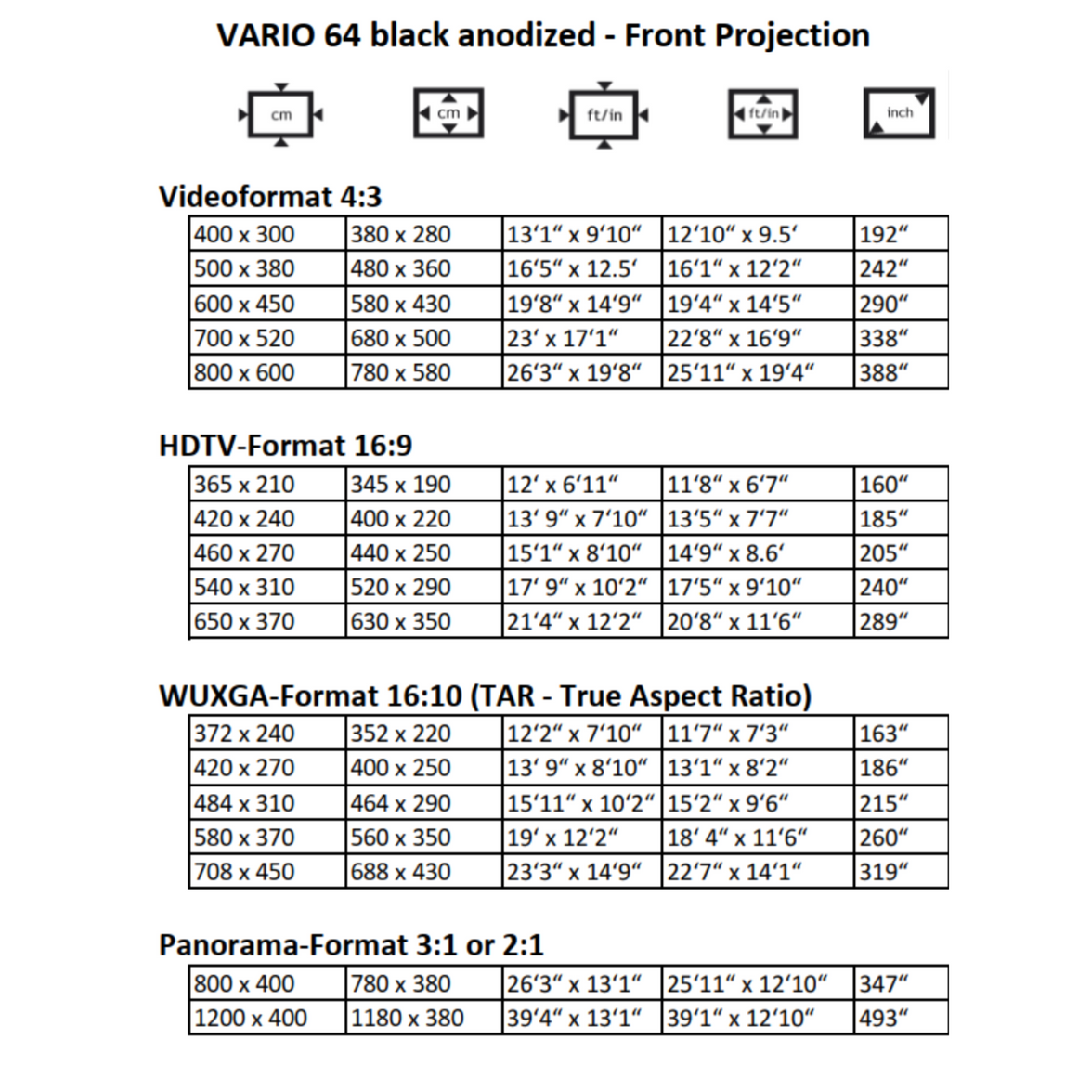 AVSTUMPFL - VARIO 64 - Mobile Projection Screens