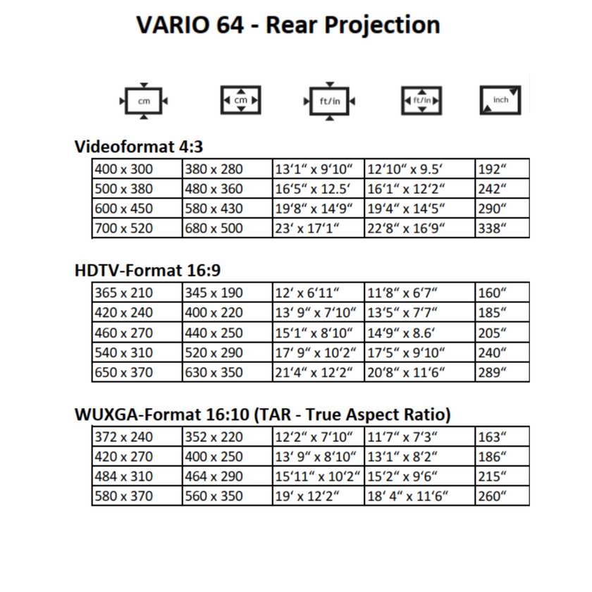 AVSTUMPFL - VARIO 64 - Mobile Projection Screens