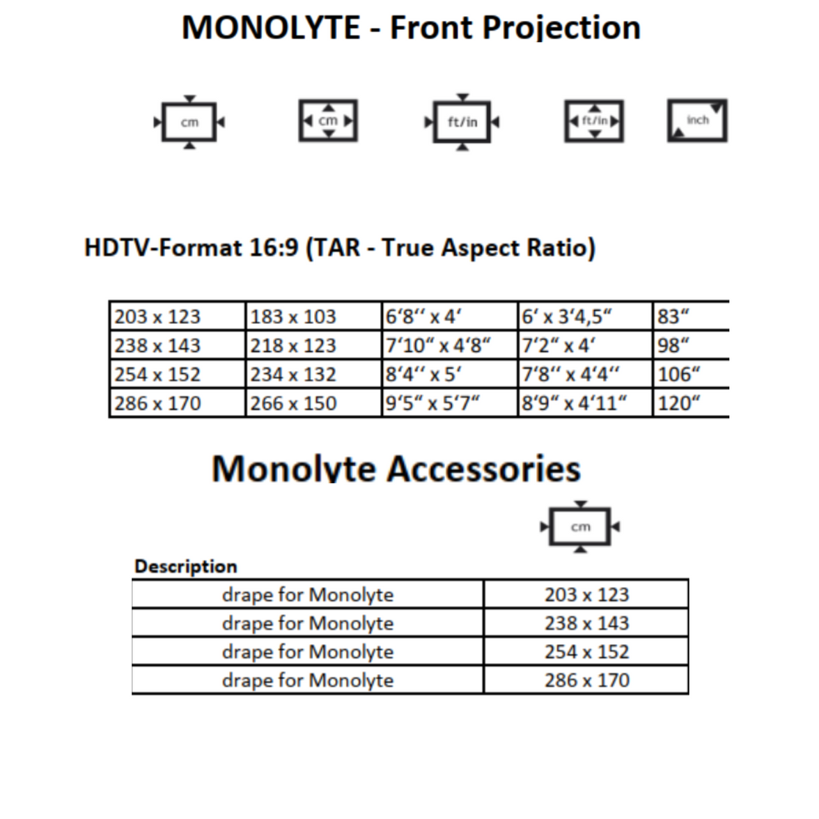 AVSTUMPFL - MONOLYTE - Мобилни екрани за проекция