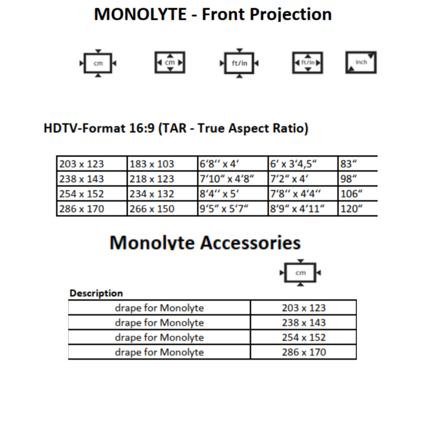 AVSTUMPFL - MONOLYTE - Мобилни екрани за проекция
