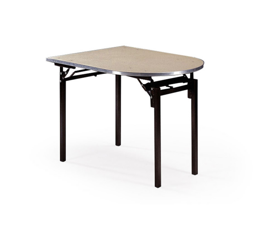 Folding Tables - Flock top - Dome End - 100 round end 76 wide