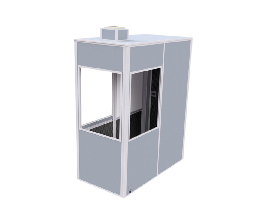 1 person Silent 9600 interpreter booth incl. vent and LED