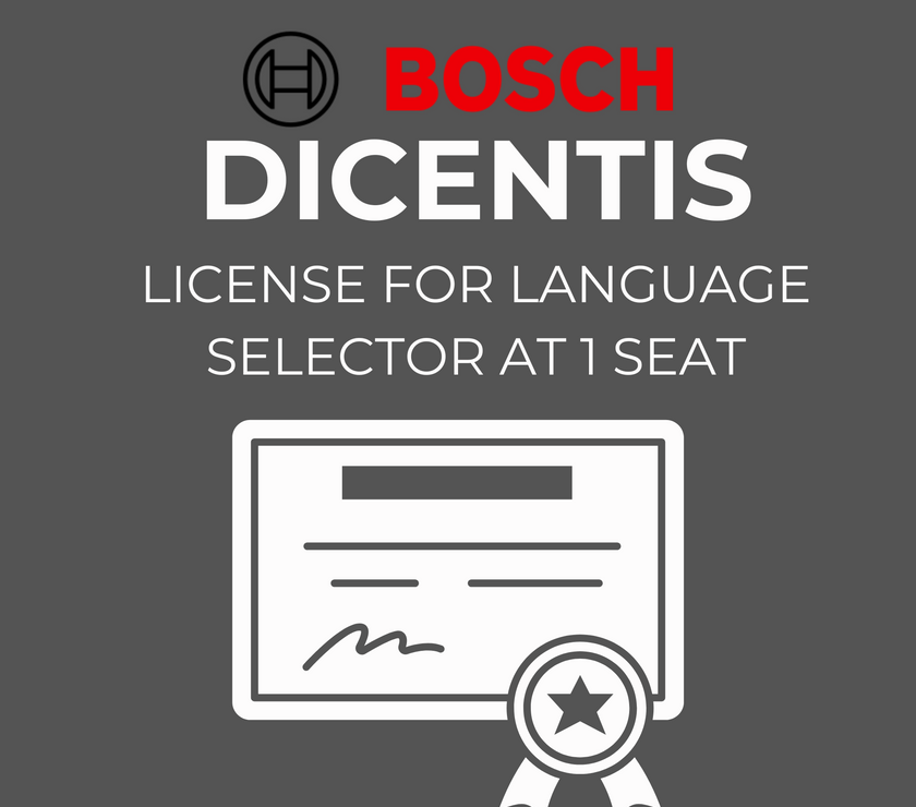 Bosch Dicentis - DCNM-LSSL License for language selector at 1 seat